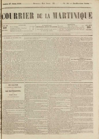 Le Courrier de la Martinique (1850, n° 50)