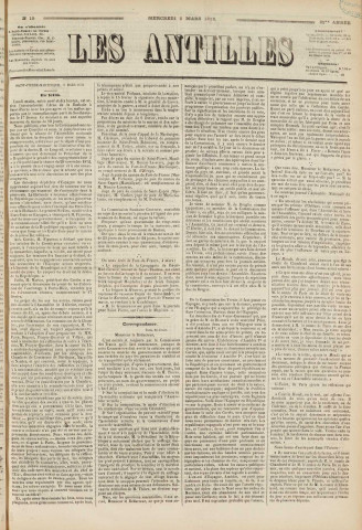 Les Antilles (1873, n° 19)