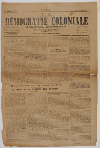 La Démocratie coloniale (n° 254)