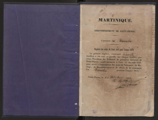 Naissances, mariages, décès, reconnaissances