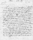 Famille de Brettes. Une lettre de 1819 de Sainte-Lucie