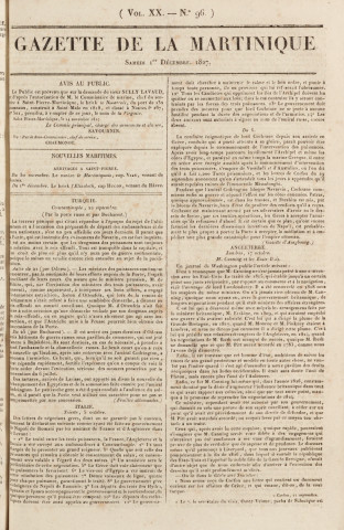 Gazette de la Martinique (1827, n° 96)