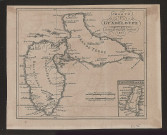 Charte von der Insel Guadeloupe. Carte de l'île de la Guadeloupe