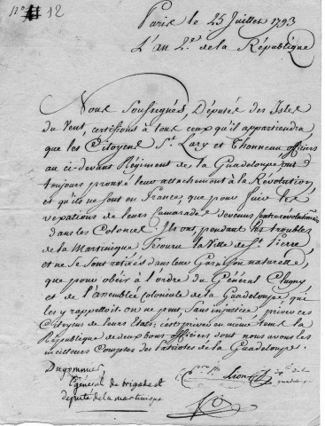 Documents émanant de Dugommier (J. Coquille dit)