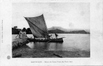 Martinique. Départ du canot-poste des Trois-Ilets