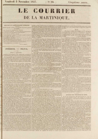 Le Courrier de la Martinique (1837, n° 88)