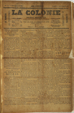 La Colonie (n° 318)