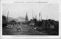 Le Morne-Rouge après l'éruption du Mont-Pelé du 30 août. 1902