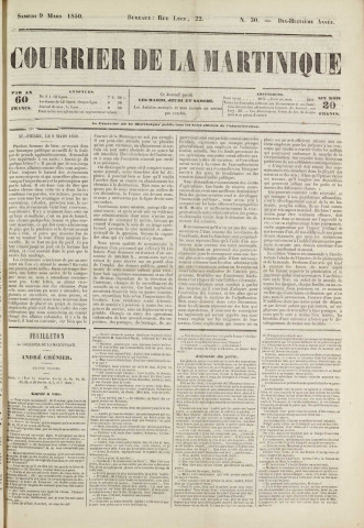 Le Courrier de la Martinique (1850, n° 30)