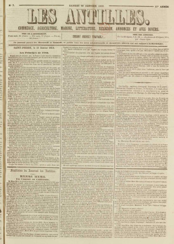 Les Antilles (1853, n° 7)