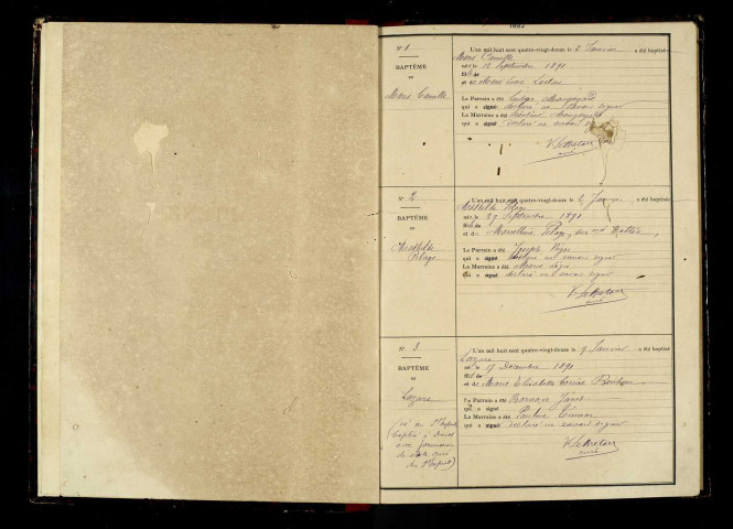 Baptêmes, mariages, sépultures