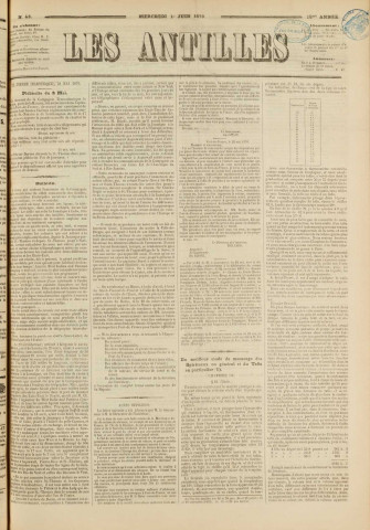 Les Antilles (1870, n° 43)