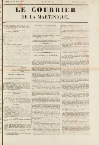 Le Courrier de la Martinique (1835, n° 52)