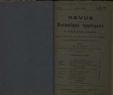 Revue de botanique appliquée et d'agriculture coloniale (n° 9)