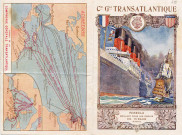 Compagnie Générale Transatlantique : carte de menu du dîner du 28 avril 1914