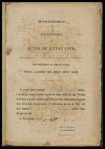 Naissances, reconnaissances, décès