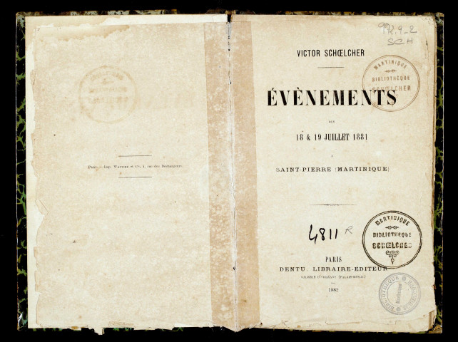 Evènements des 18 & 19 juillet 1881 à Saint-Pierre, Martinique
