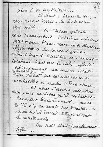 "Deux jours à la Martinique" : récit rédigé par un douanier métropolitain affecté à la Guadeloupe