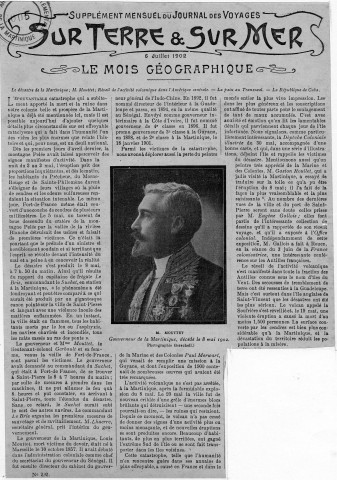 « Le désastre de la Martinique ; M. Mouttet ; Réveil de l'activité volcanique dans l'Amérique centrale », Sur terre et sur mer, supplément mensuel au Journal des voyages n° 292