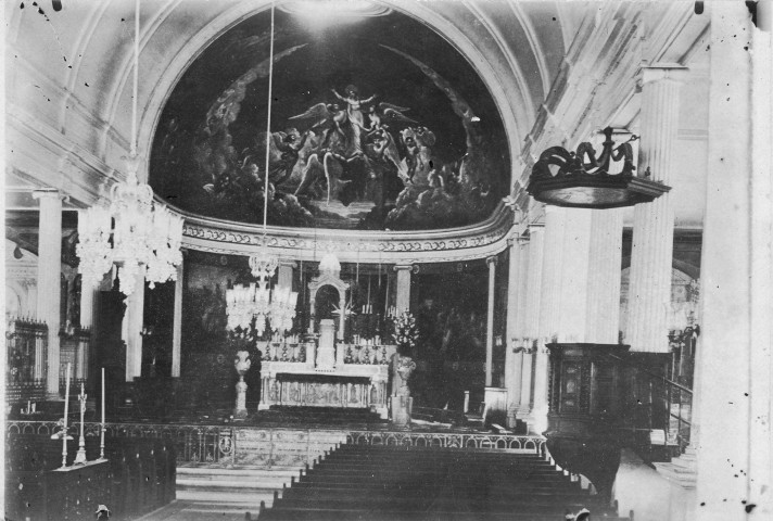 Saint-Pierre. Choeur de la cathédrale avant l'éruption du 8 mai 1902