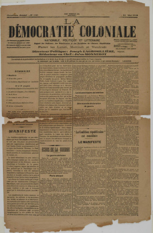 La Démocratie coloniale (n° 140)