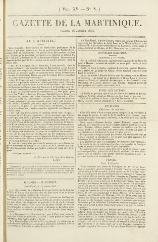 Gazette de la Martinique (1823, n° 8)