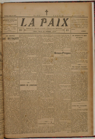 La Paix (n° 1018)