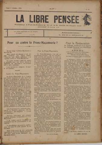 La Libre pensée (n° 6)